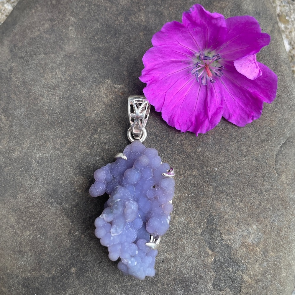 Sterling Silver Grape Agate Pendant